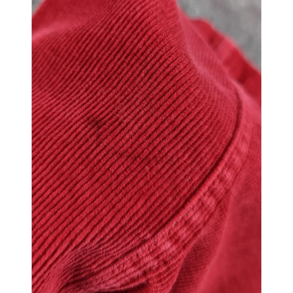 VTG Ralph Lauren Dress Girl 6 Red Corduroy Scottie Dog Shift Embroidery READ